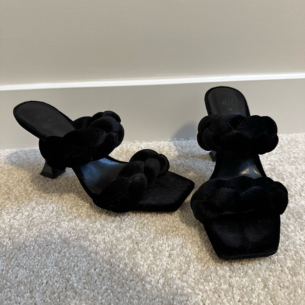 H&M Velvet Heels